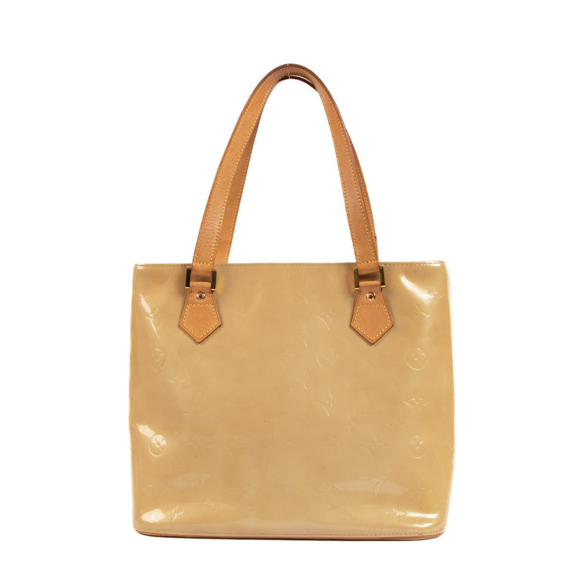 Buy an authentic Louis Vuitton Beige Houston Monogram Vernis Tote Bag on LabelLov.com