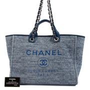 Chanel Blue Large Deauville Tote Bag