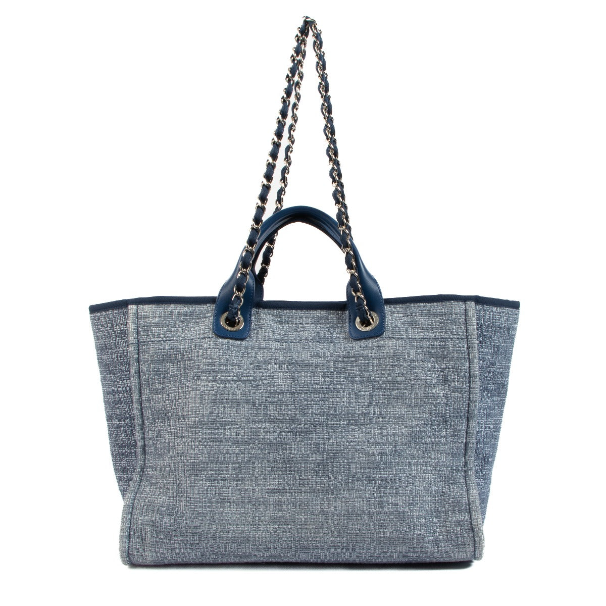 Chanel Blauwe Grote Deauville Tote Bag