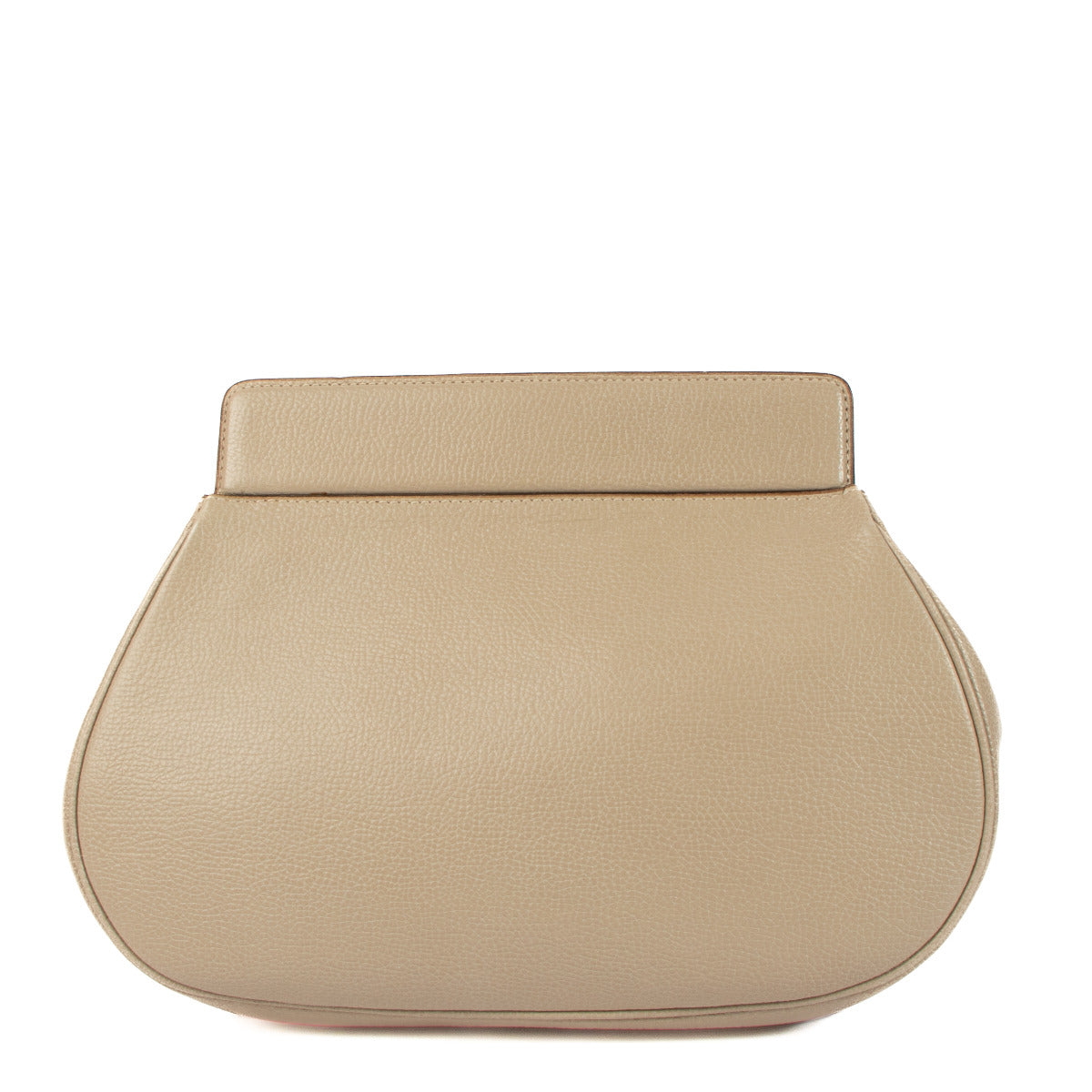 Delvaux Sand Beige Clutchtas met Draaisluiting