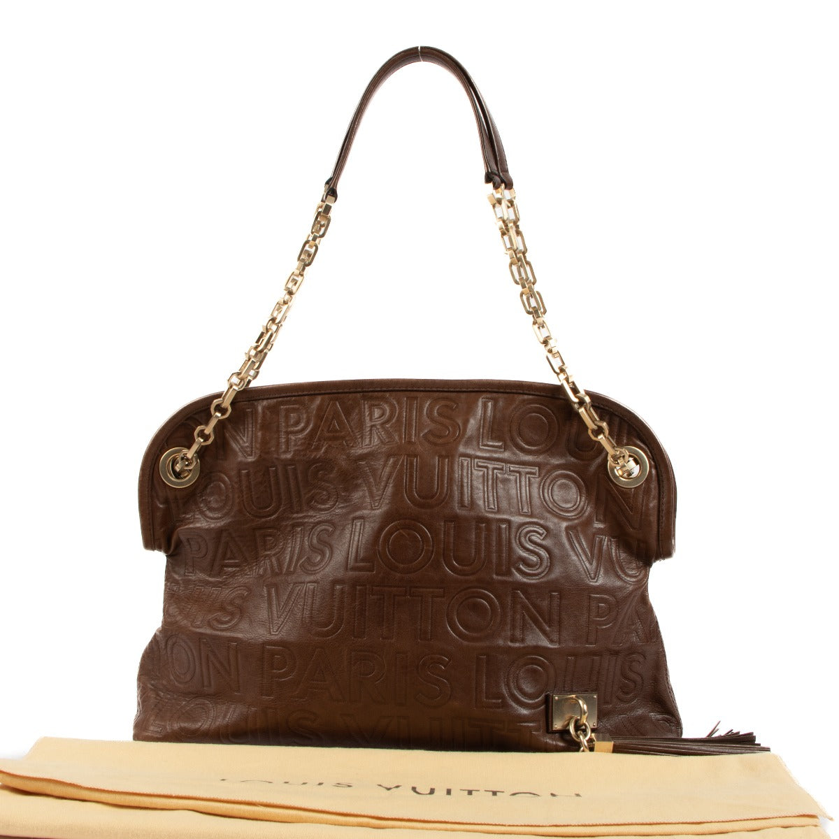 Louis Vuitton Brown Paris Souple Whisper Shoulder Bag
