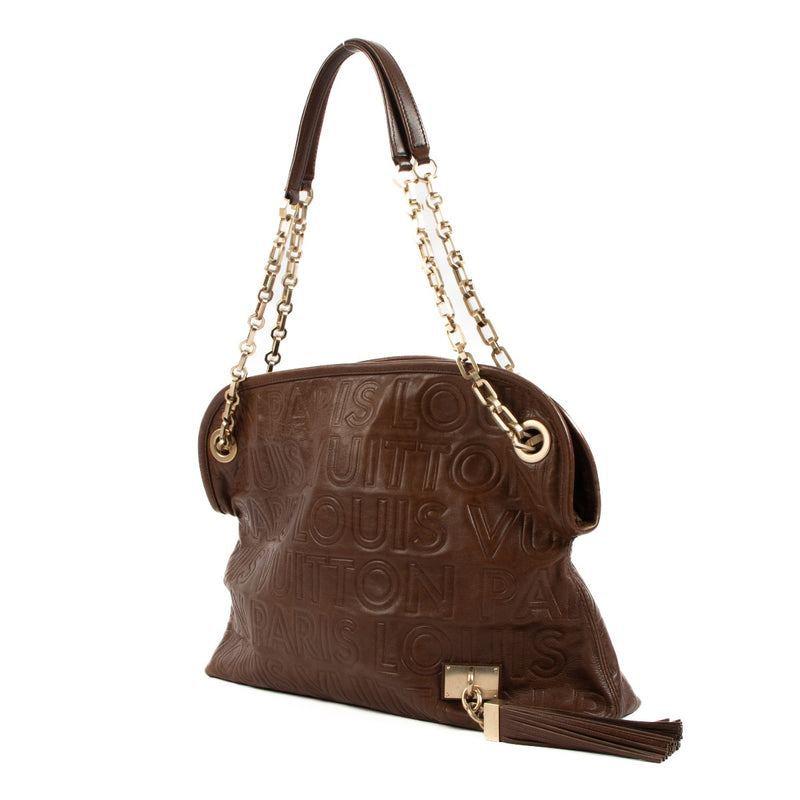 Louis Vuitton Brown Paris Souple Whisper Shoulder Bag
