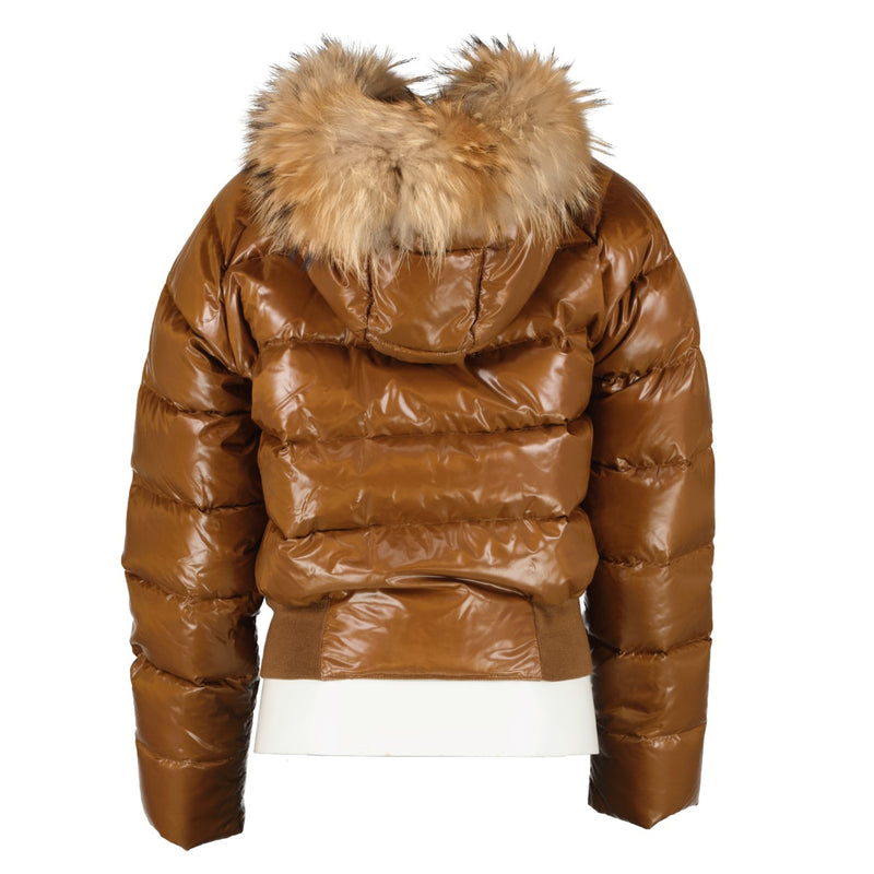 shop 100% authentic second hand Moncler Brown Down Jacket - Size 1 on Labellov.com
