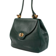 Buy an authentic Delvaux Vintage Green Leather Shoulder Bag on LabelLov.com