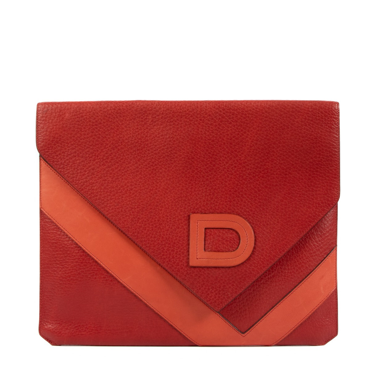 Delvaux Vintage Red Leather Clutch