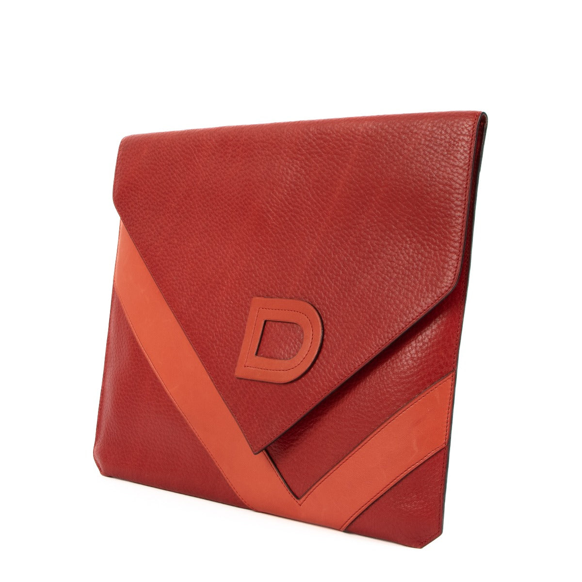 Delvaux Vintage Red Leather Clutch
