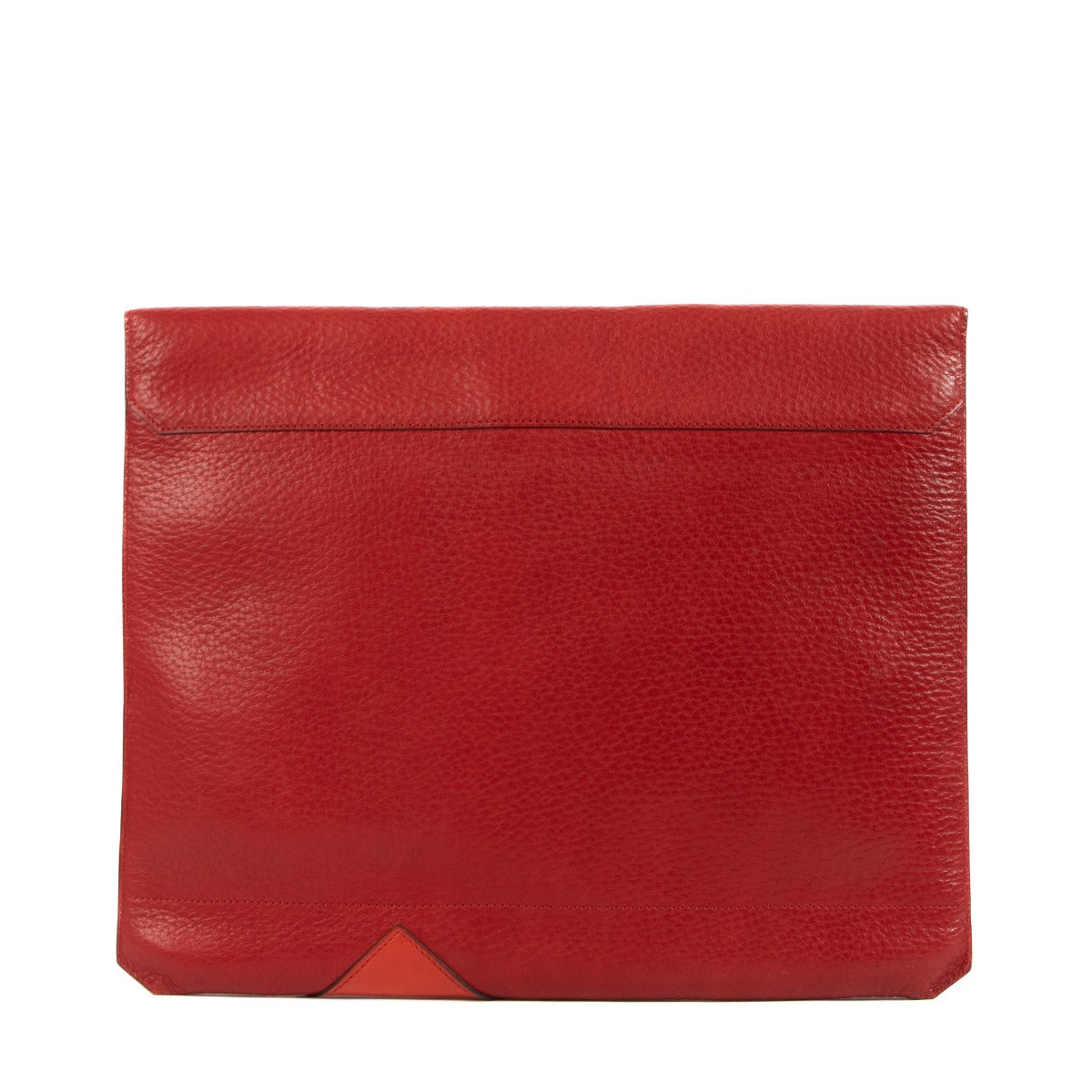 Pochette Delvaux Vintage en cuir rouge, grand modèle
