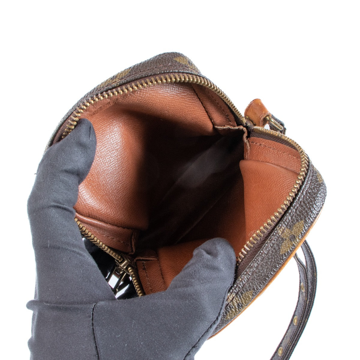 shop authentic second hand Louis Vuitton Vintage Danube Mini Monogram Canvas Crossbody Bag at Labellov