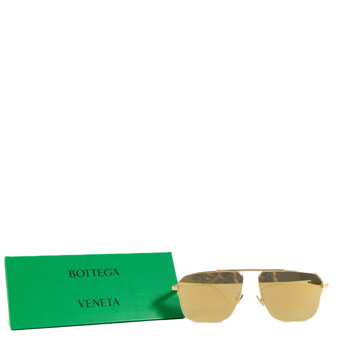 Bottega Veneta BV1149 Gold Mirror Sunglasses
