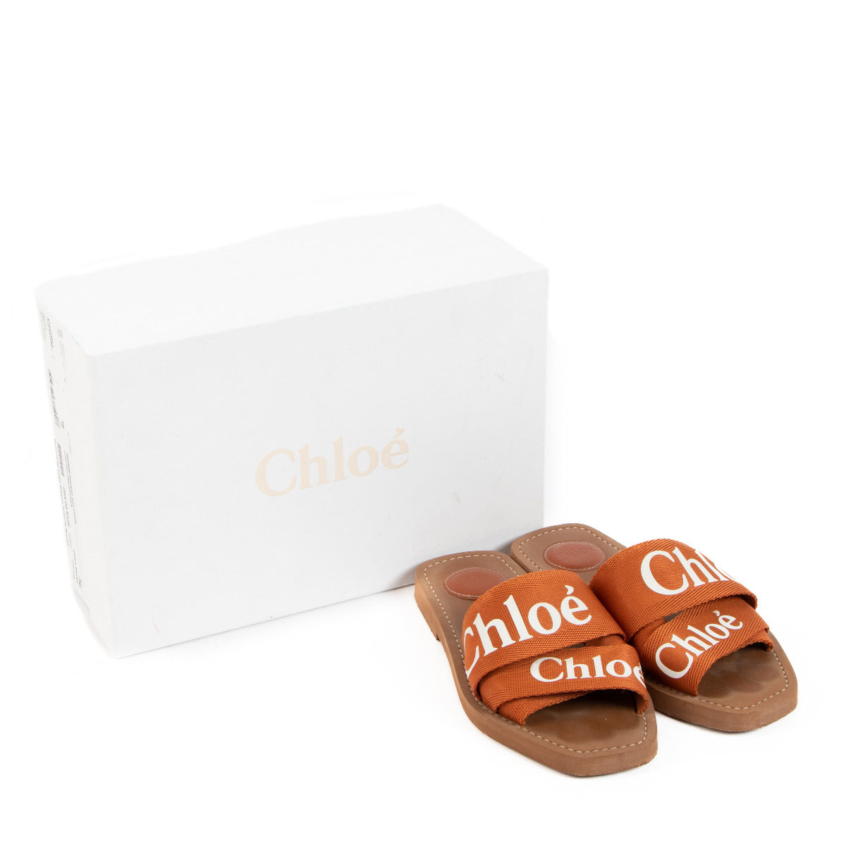 Chloé Brown Woody-pantoffels - maat 36