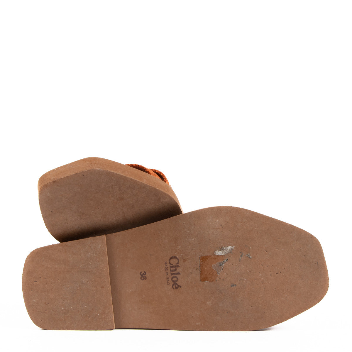 Chloé Brown Woody-pantoffels - maat 36