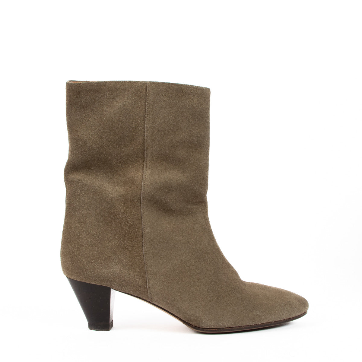 Isabel Marant Etoile Taupe Dyna Suede Ankle Boots