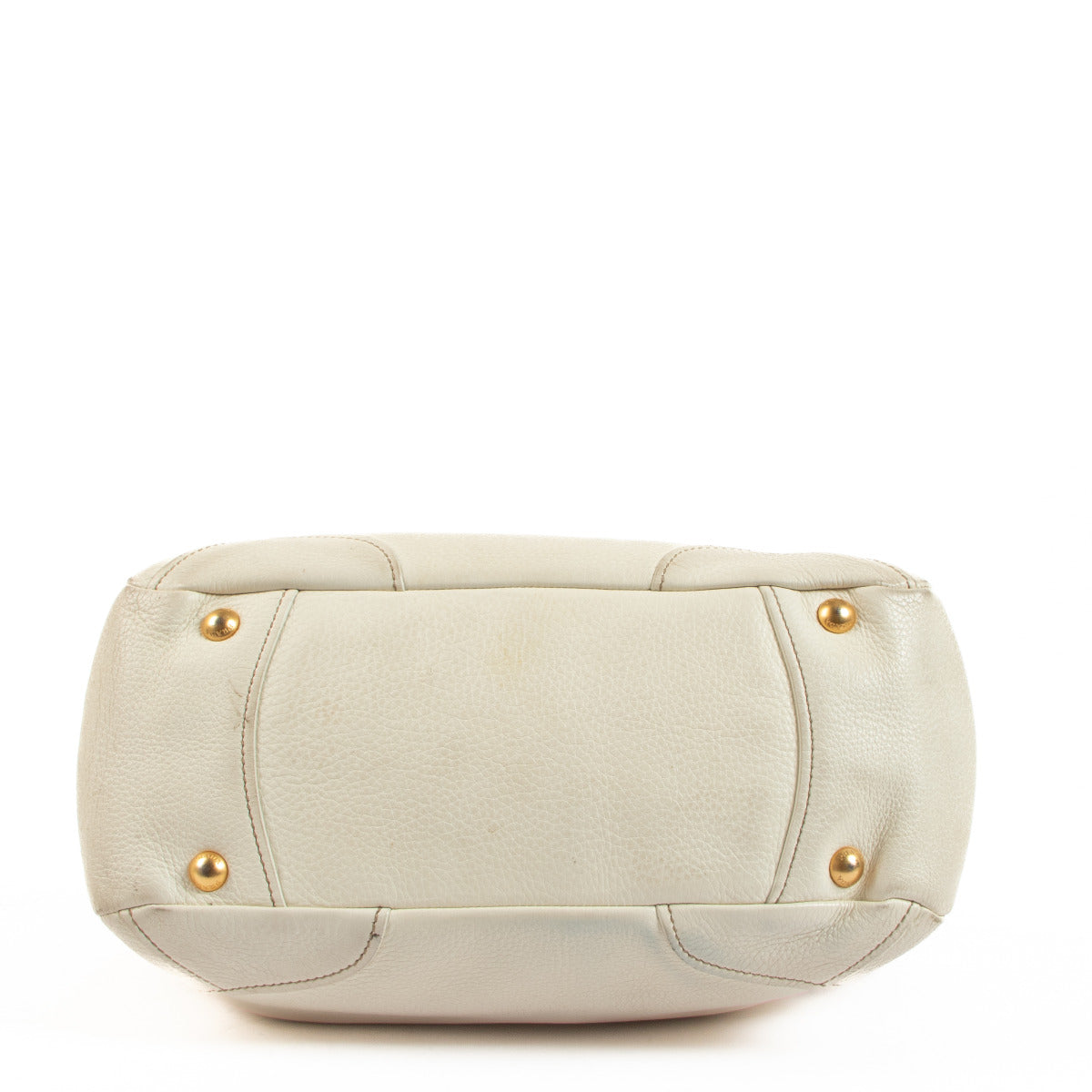 Prada witte leren schoudertas
