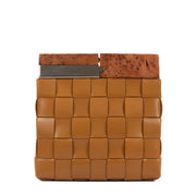 Bottega Veneta The Snap Caramel Intrecciato Clutch
