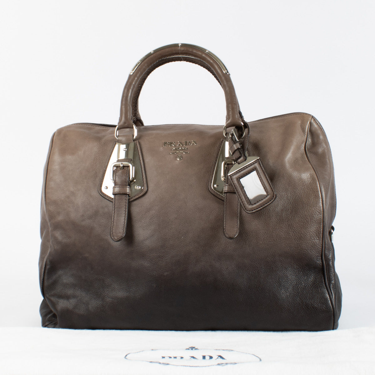 Prada Grey Ombre Top Handle Bag