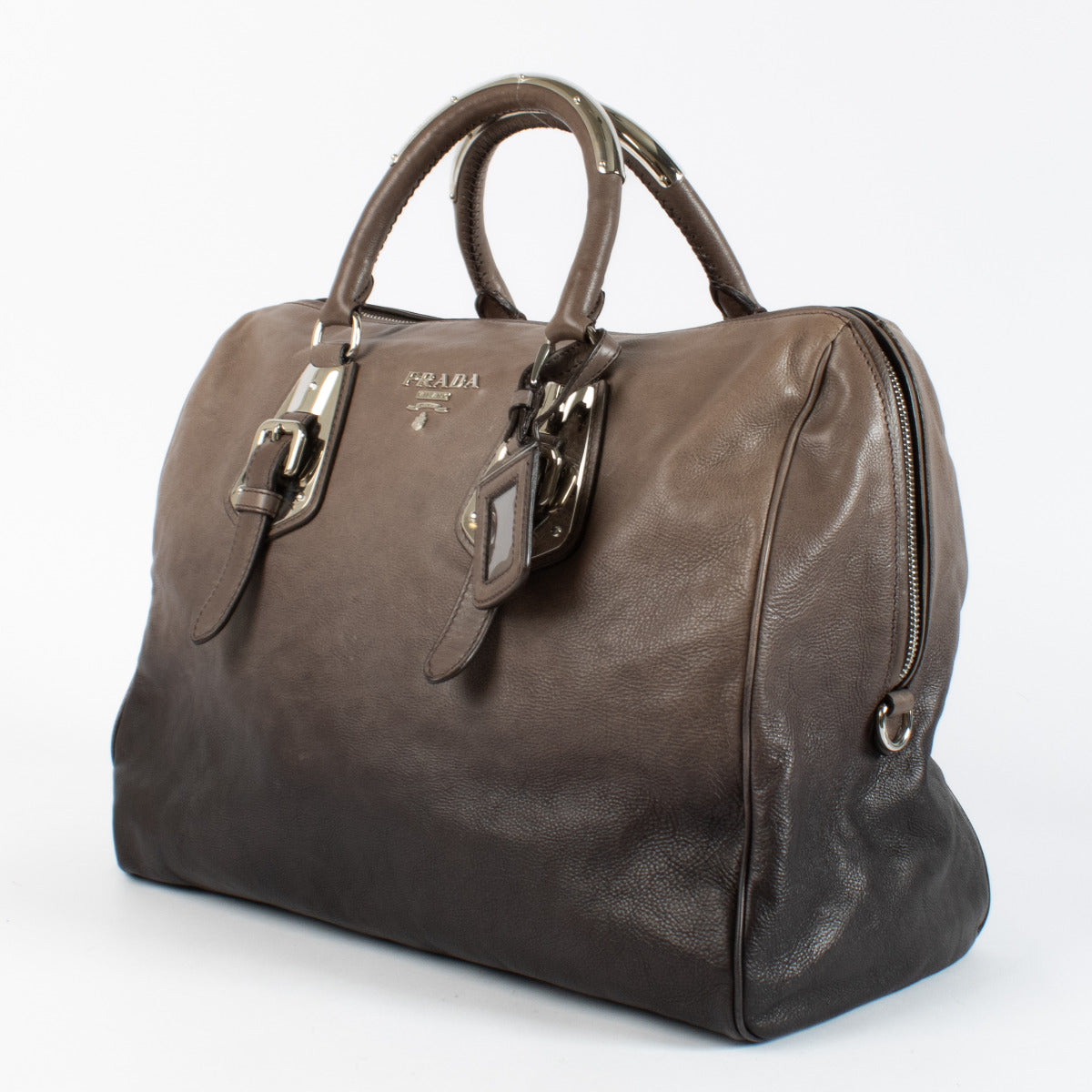 Prada Grey Ombre Top Handle Bag