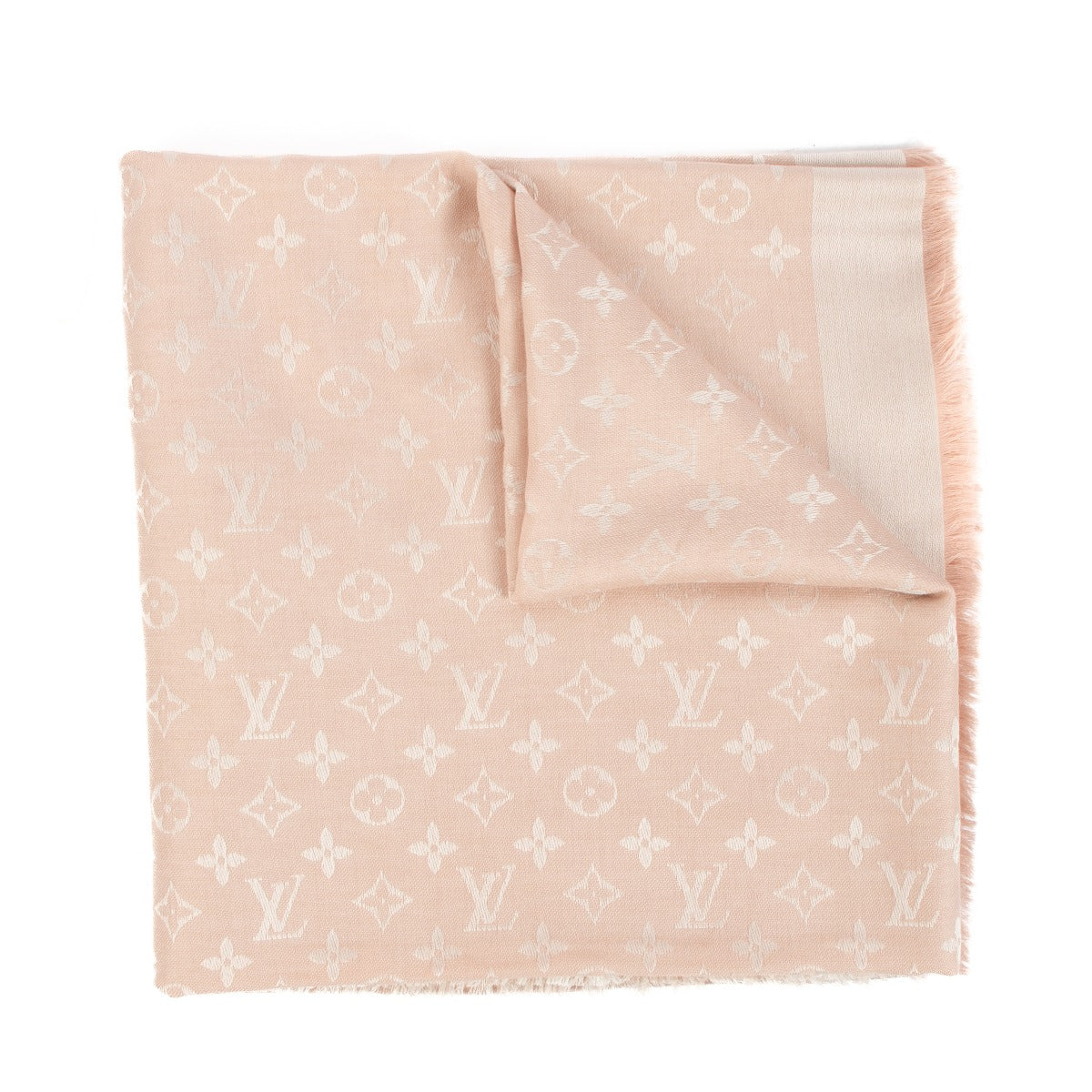Louis Vuitton Écru White Monogram Shawl