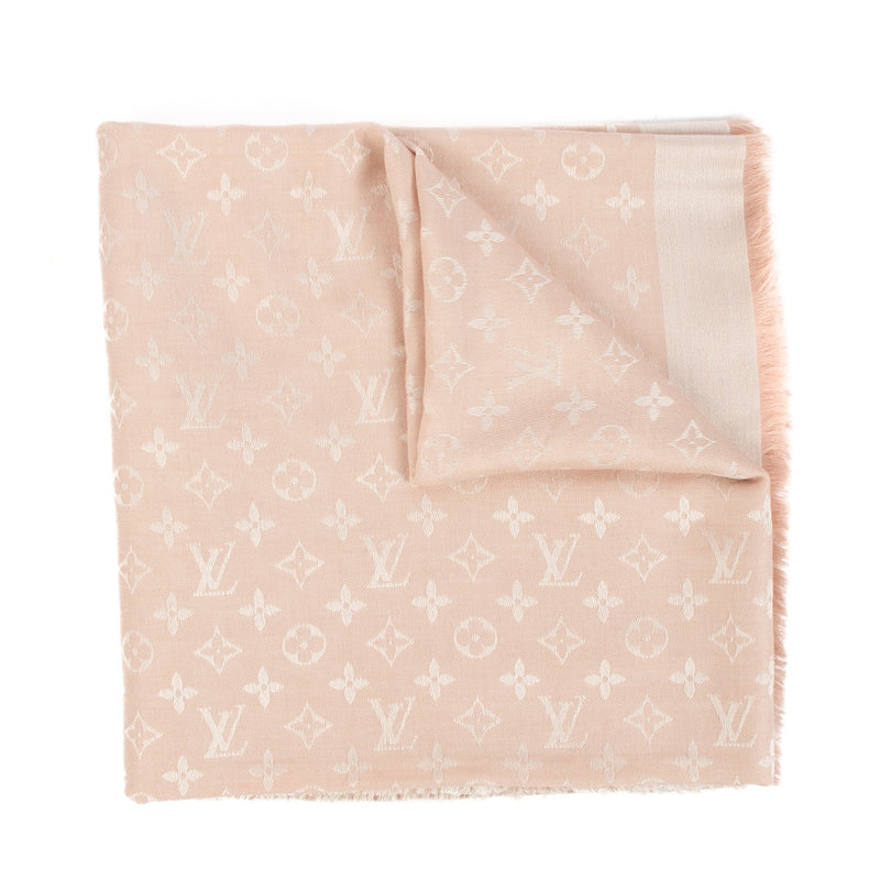 Louis Vuitton Écru White Monogram Shawl