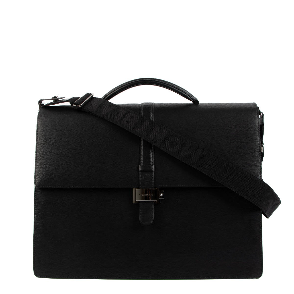 Montblanc Black Leather 4810 Westside Briefcase