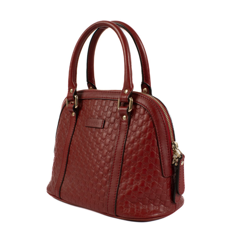 Gucci Rode Microguccissima Mini Dome Tas
