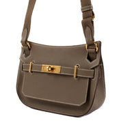 Shop safe online at Labellov in Antwerp, Brussels and Knokke this 100% authentic second hand Hermès Jypsière Mini Etoupe Veau Evercolor GHW