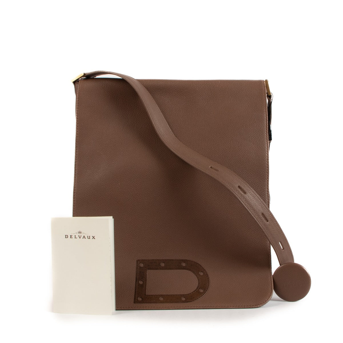 Delvaux Louise Baudrier GM Taupe