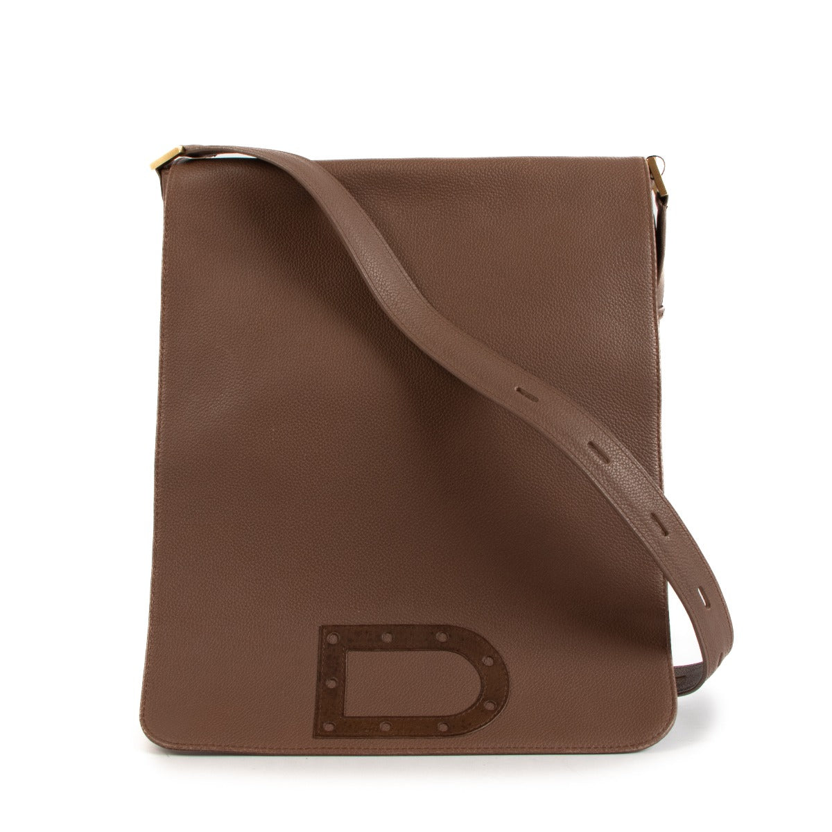 Delvaux Louise Baudrier GM Taupe