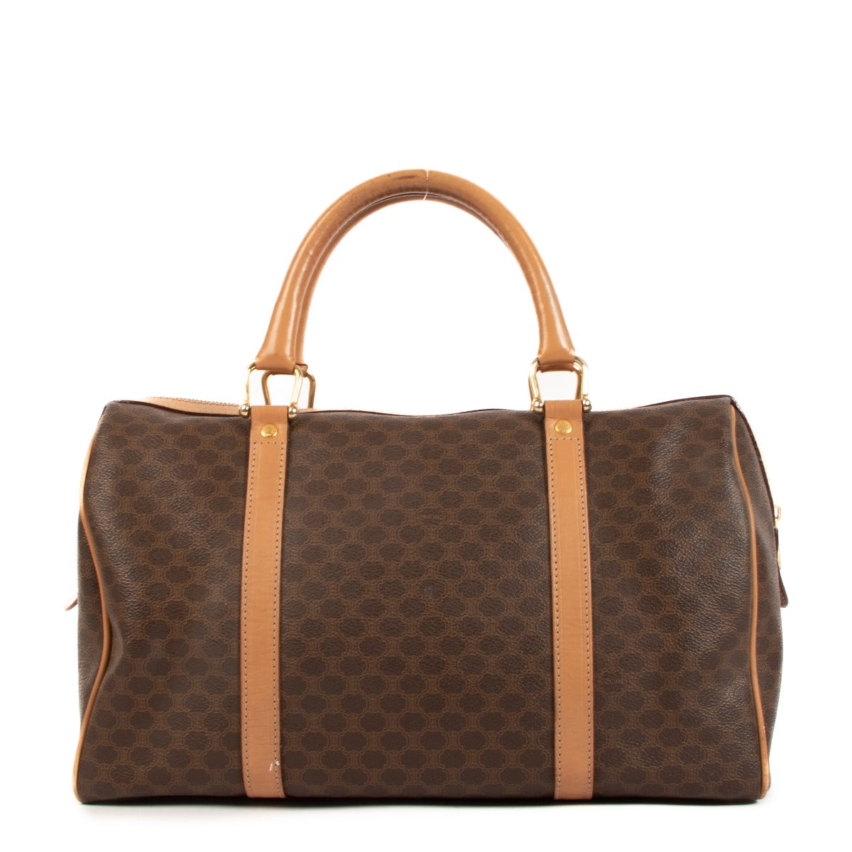 Celine Macadam Triomphe Canvas Vintage Boston Bag