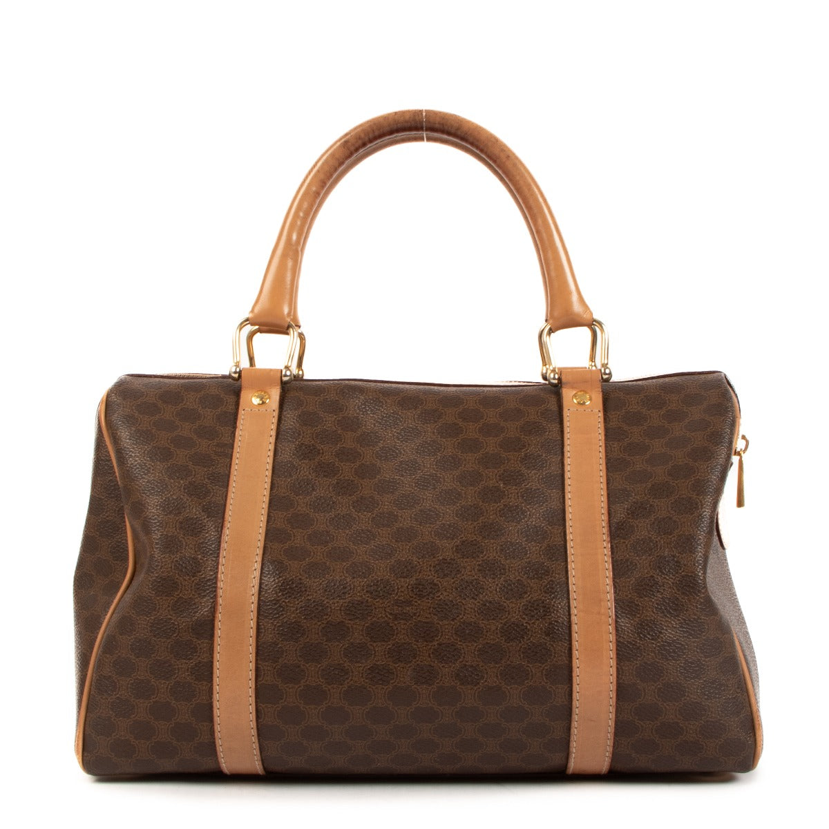 Celine Macadam Triomphe Canvas Vintage Small Boston Bag