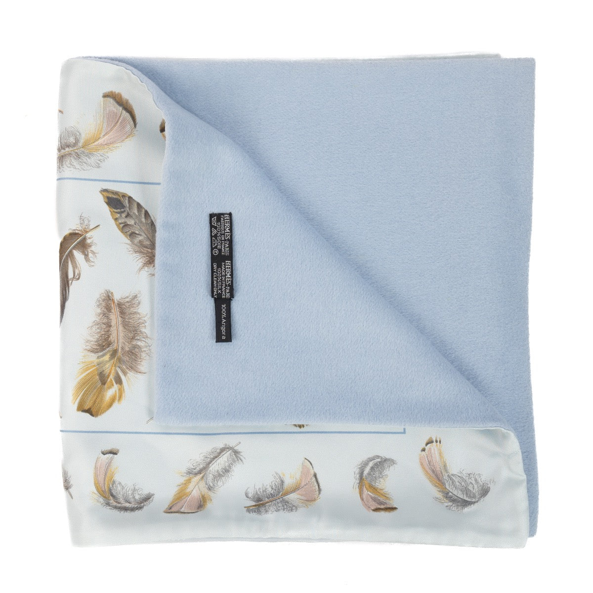 Shop 100% authentic second-hand Hermès Blue Silk and Angora Scarf on Labellov.com