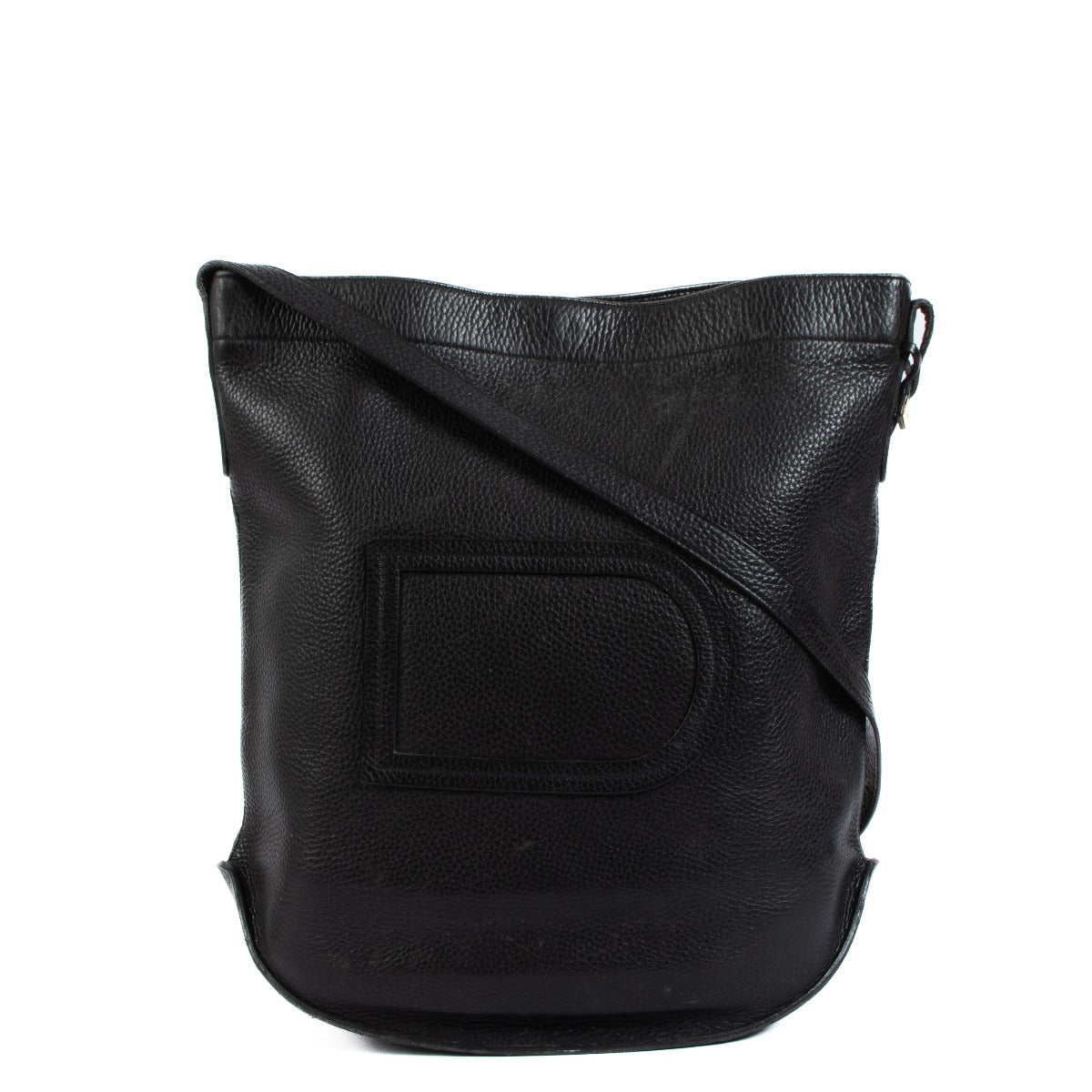 Delvaux Black Leather Le Pin Crossbody Bag
