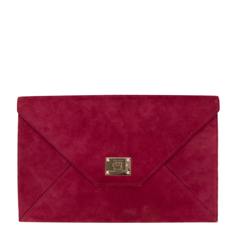 Jimmy Choo Burgundy Suede Clutch