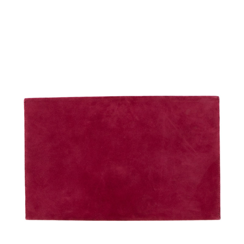 Jimmy Choo Bourgondische Suède Clutch