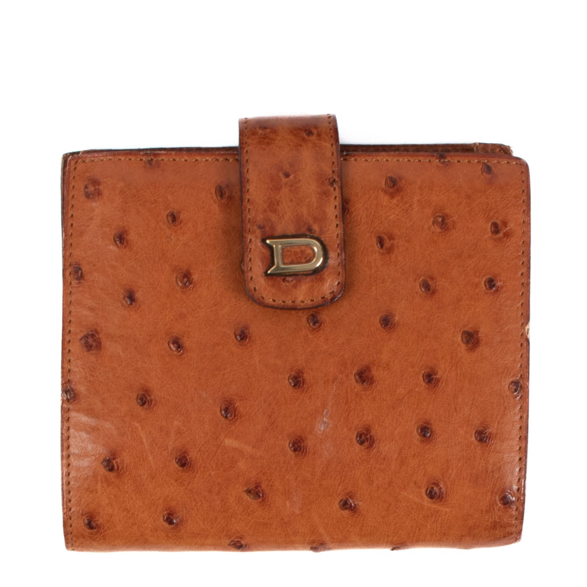Delvaux Brillant MM Brandy Struisvogelleer