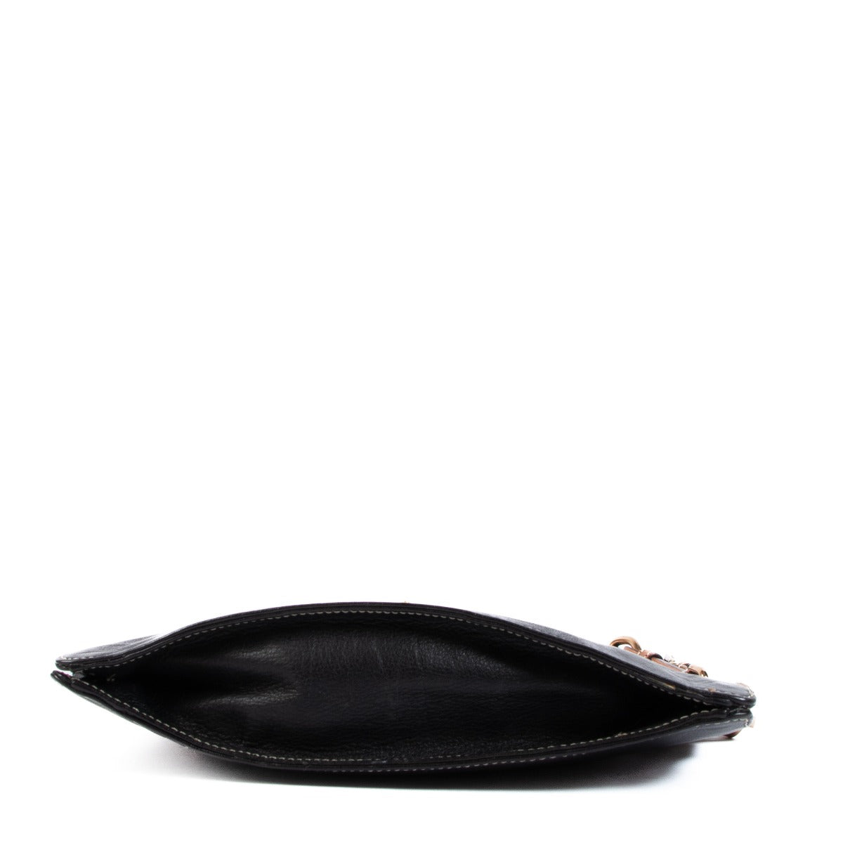 Pochette Prada noire en cuir de buffle