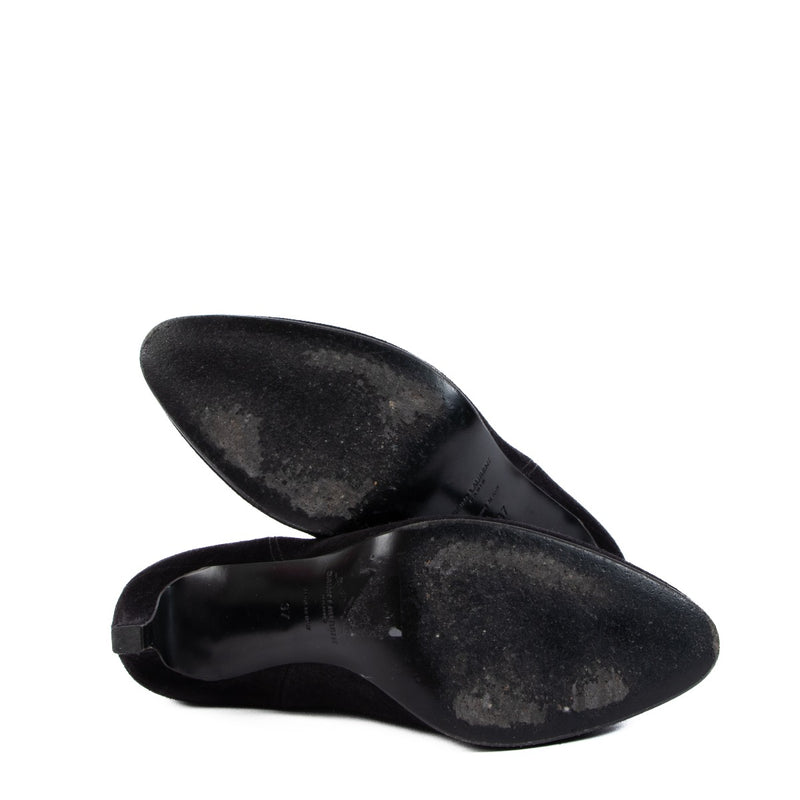 Saint Laurent Zwarte Suède Laarzen met Studs - Maat 37