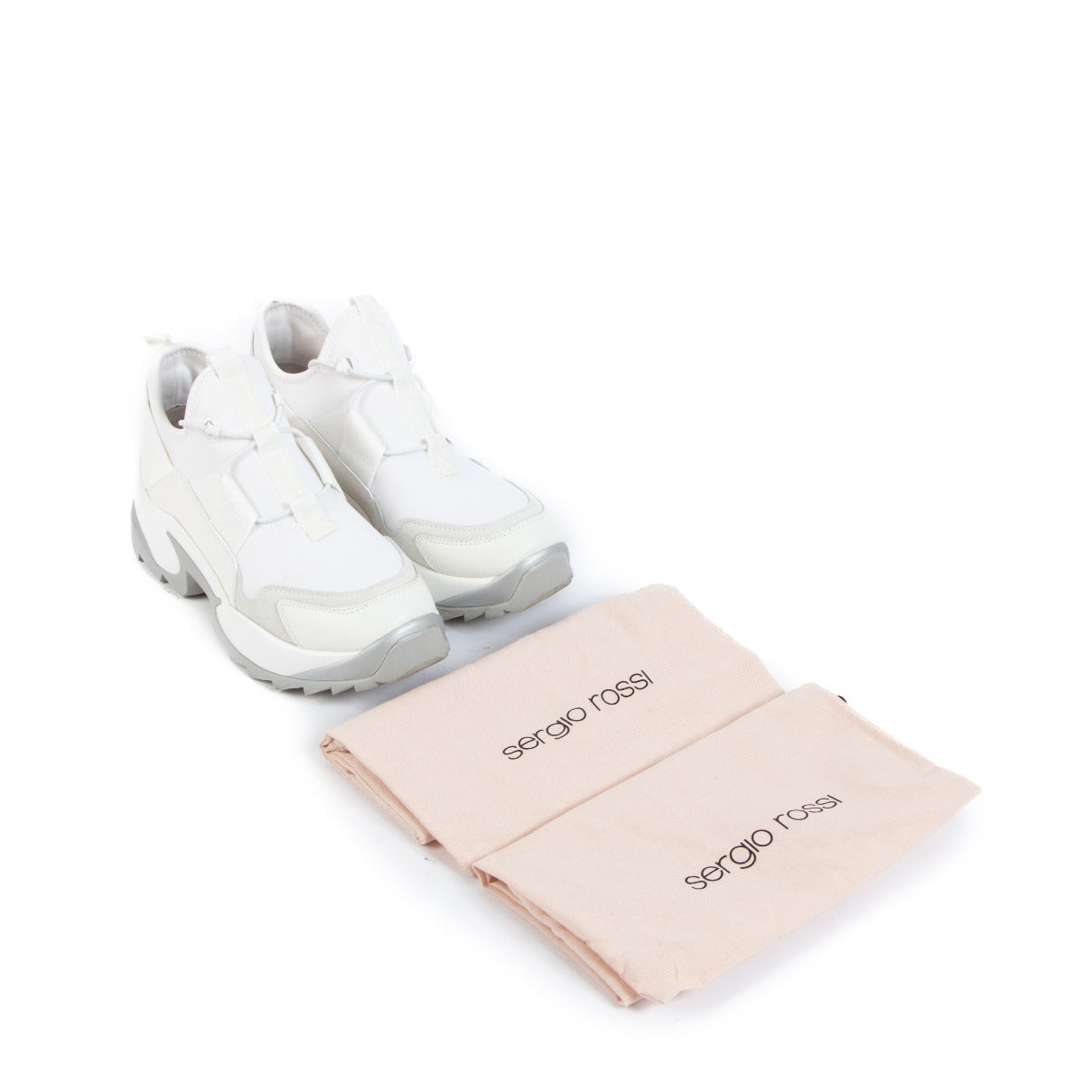 Sergio Rossi Witte Extreme Logo Sneakers - Maat 36
