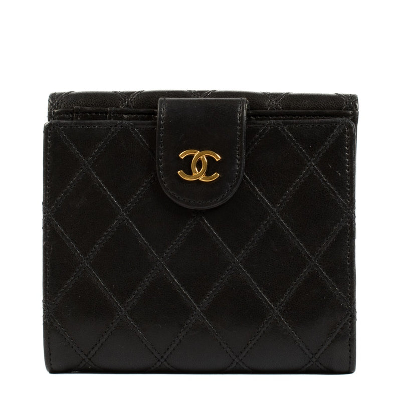 Chanel Black Vintage Compact Wallet