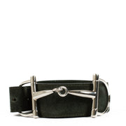 Gucci Green Suede Horsebit Belt