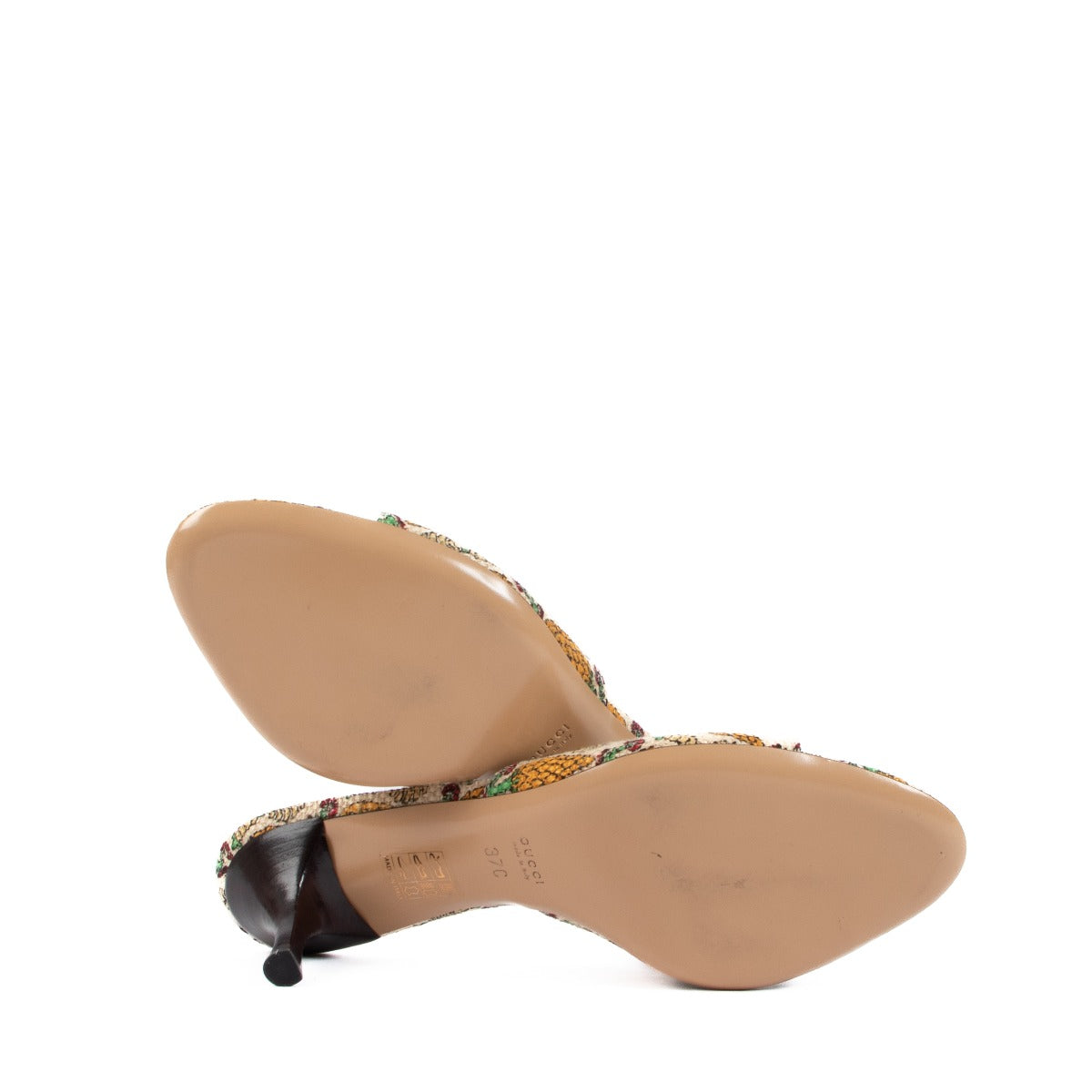 Gucci Pigna Print Canvas Muiltjes - Maat 37