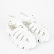 authentic preloved Prada White Chunky Sandals - size 39 on Labellov.com