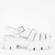 authentic preloved Prada White Chunky Sandals - size 39 on Labellov.com