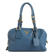 Prada Cobalto Blue Vitello Daino Tote Bag