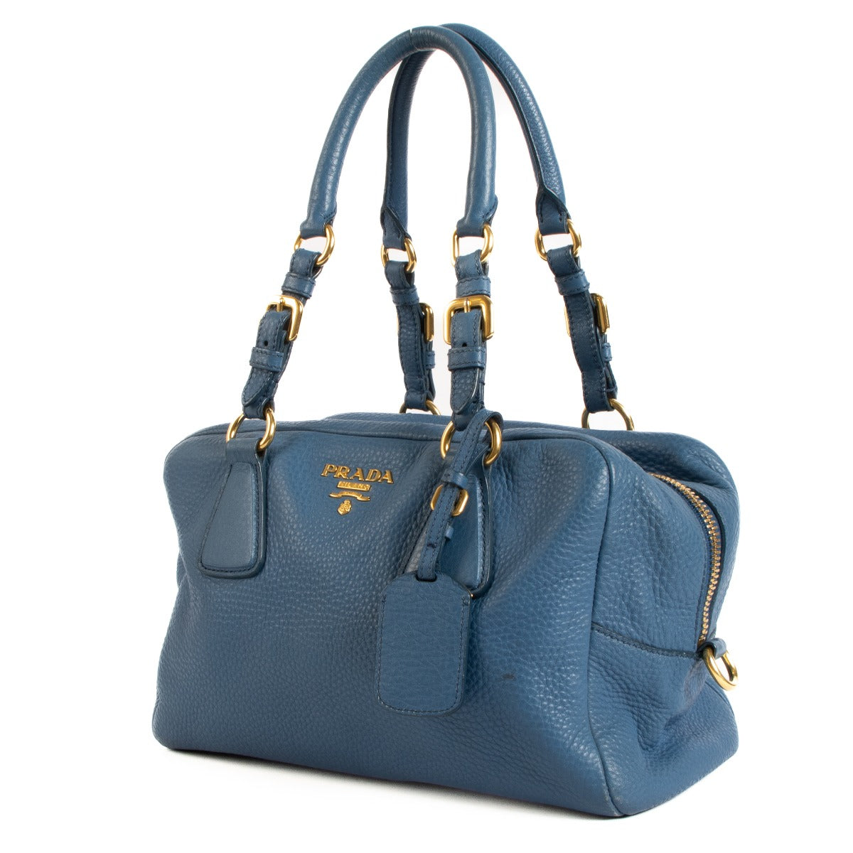 Prada Cobalto Blue Vitello Daino Tote Bag