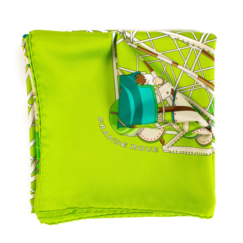 shop 100% authentic second hand Hermès Grande Roue Silk Scarf on Labellov.com