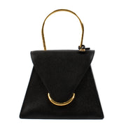 Delvaux Black Leather Ut Top Handle Bag