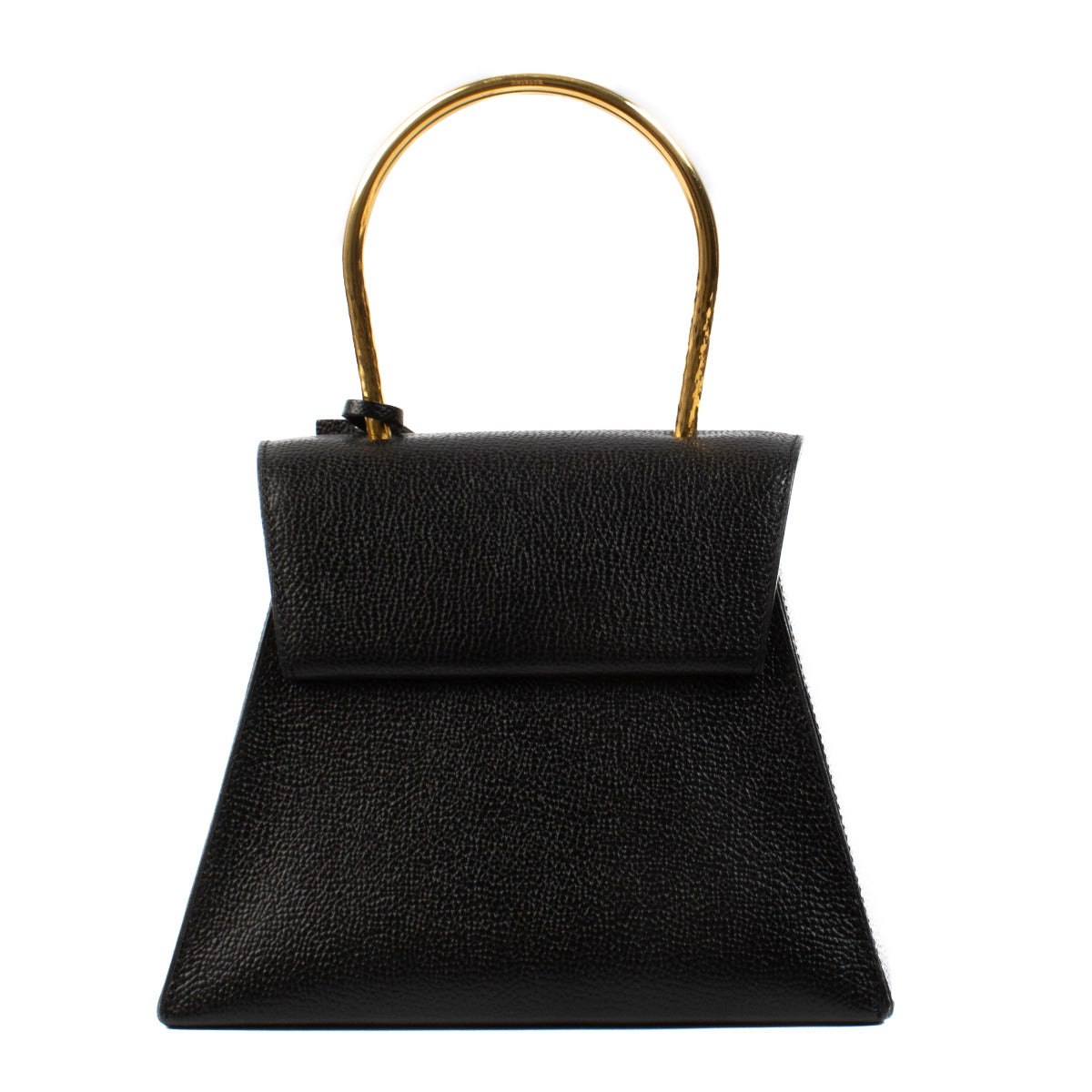 Delvaux Black Leather UT/Caprice Top Handle Bag