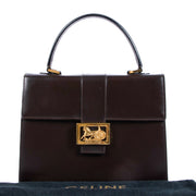 Celine Vintage Carriage Brown Box Handbag