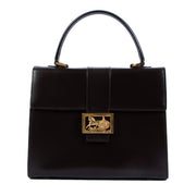 Celine Vintage Carriage Brown Box Handbag