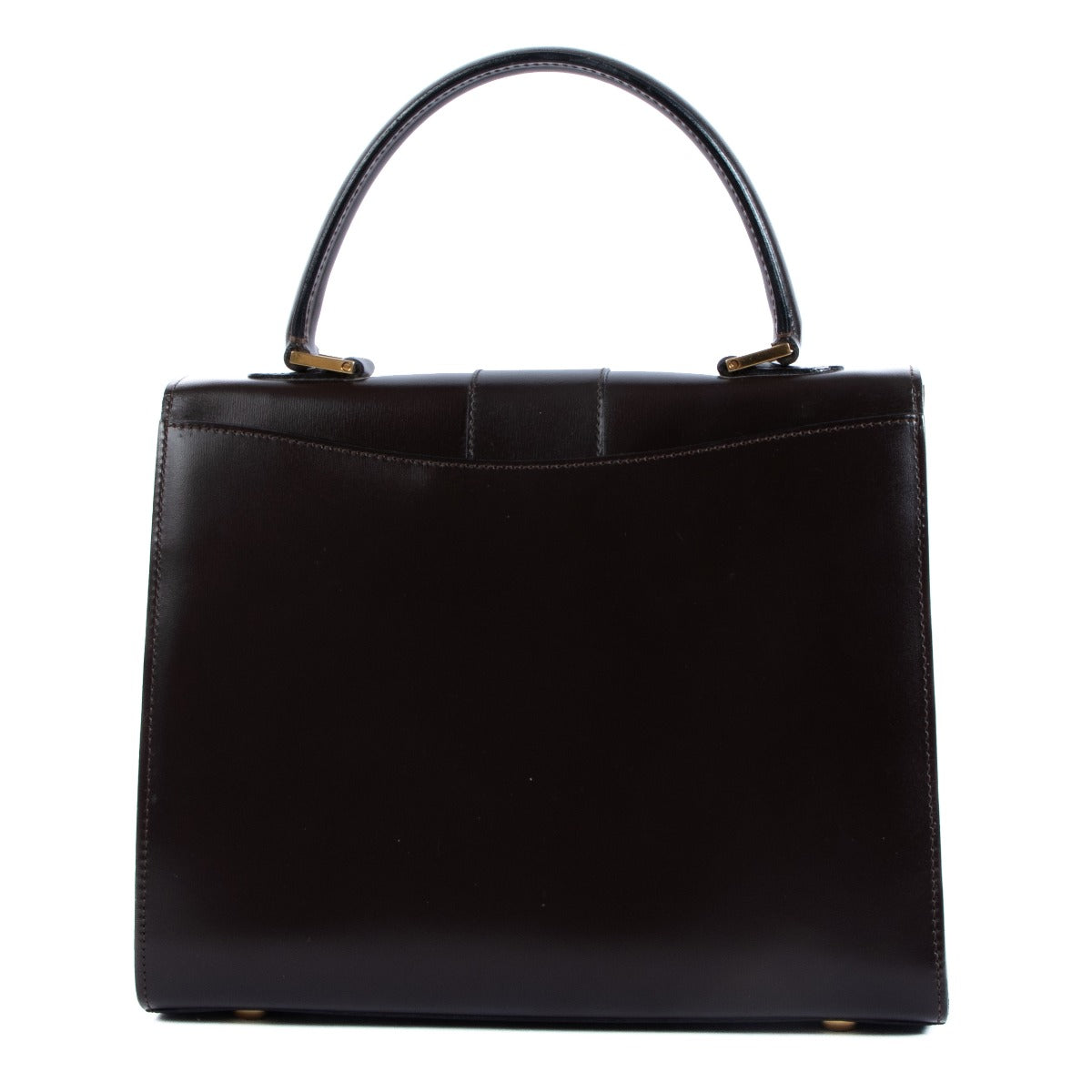 Sac à main vintage Céline en cuir Box marron